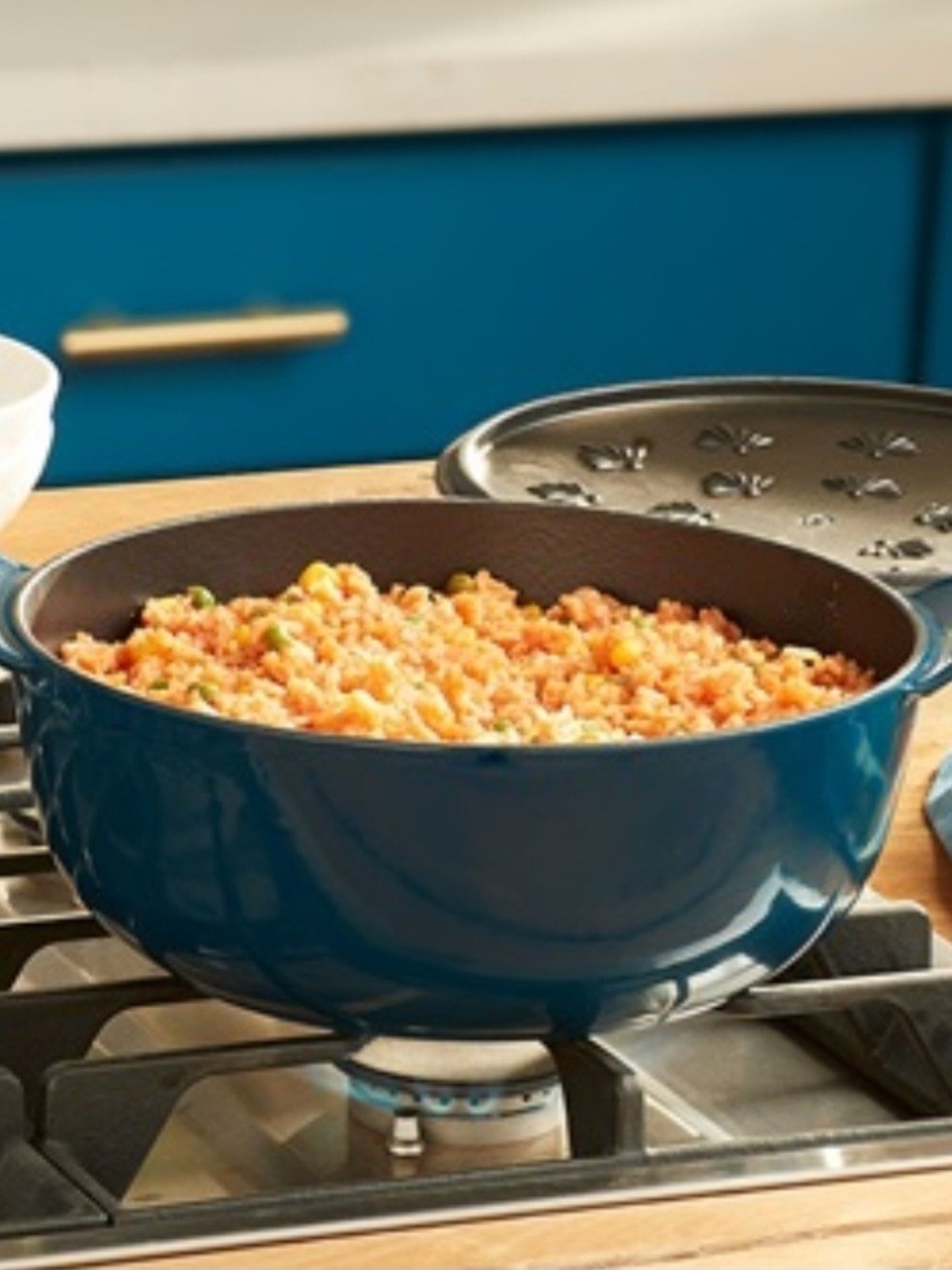 Princess House Blue Enamel Dutch Oven